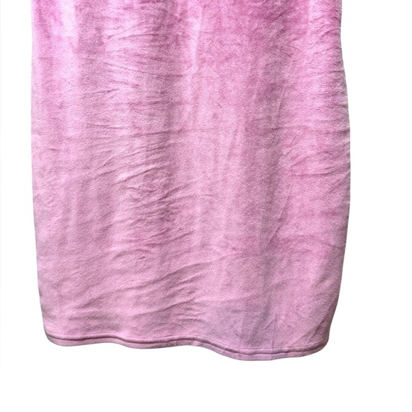 Juicy Couture Pink Velour Sleep Shirt Pajama Nightgown Size L Bling Logo Soft - Picture 7 of 12
